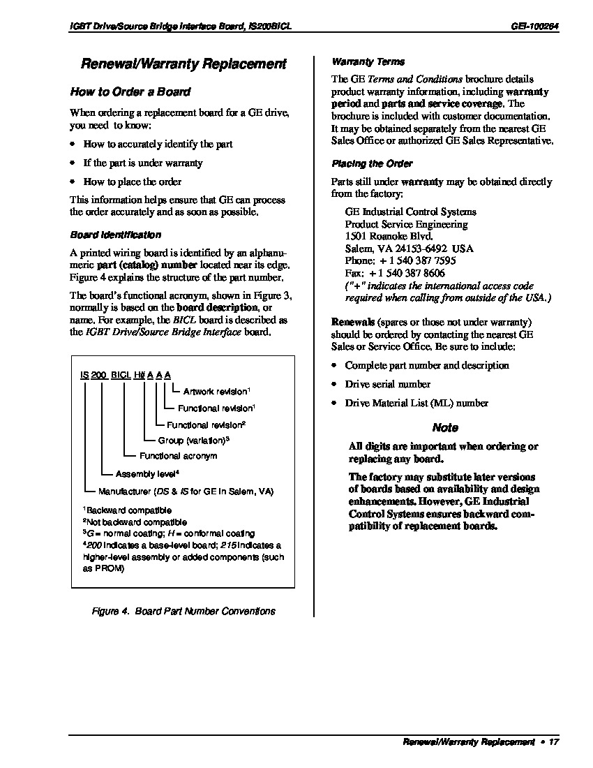 First Page Image of IS200BICLH1AEC Drive Source Bridge Interface Renewal and Replacement Warranty.pdf